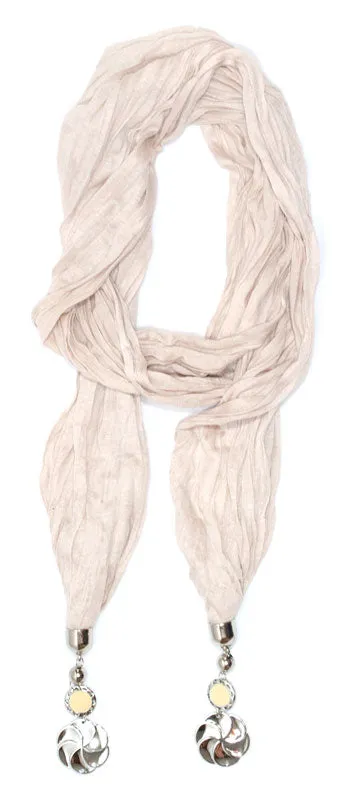 Ladies Silver Flower Pendants Fashion Scarf Wholesale