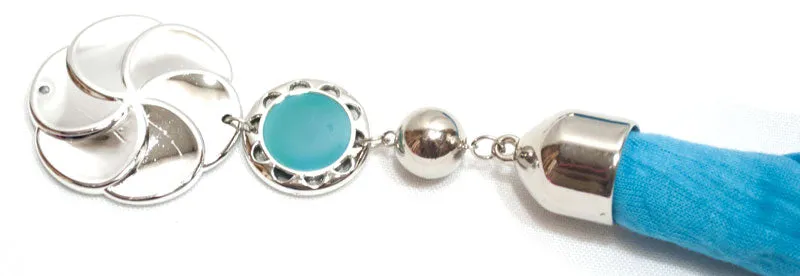Ladies Silver Flower Pendants Fashion Scarf Wholesale