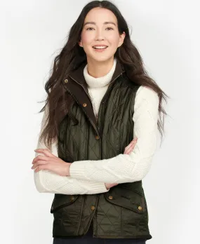 LADIESS BARBOUR POPPY GILET - OLIVE