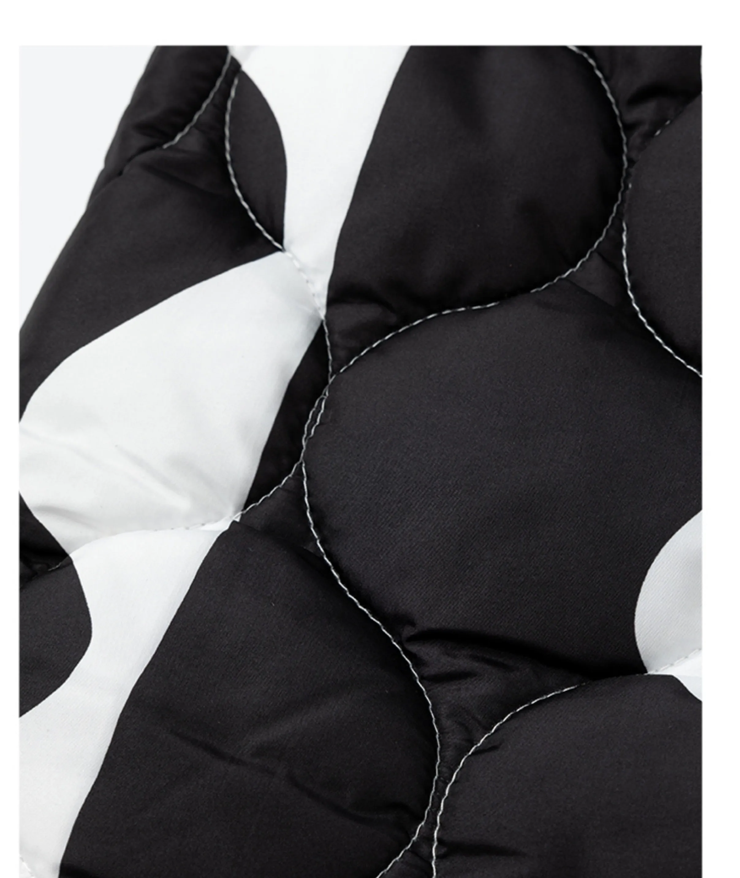 LEDI W original design winter black white contrasting down skirt  - Saskia