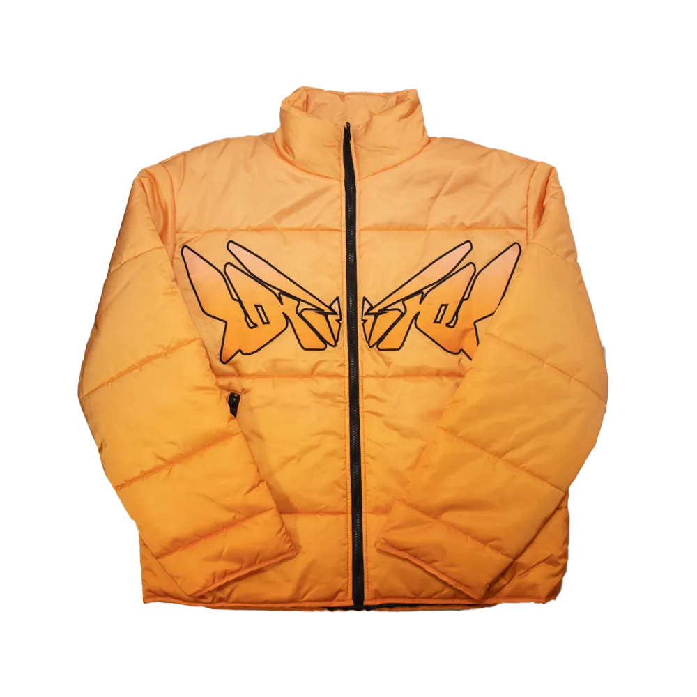 LOITER Cyber Gradient Puffer Jacket 02039052O200S ORANGE