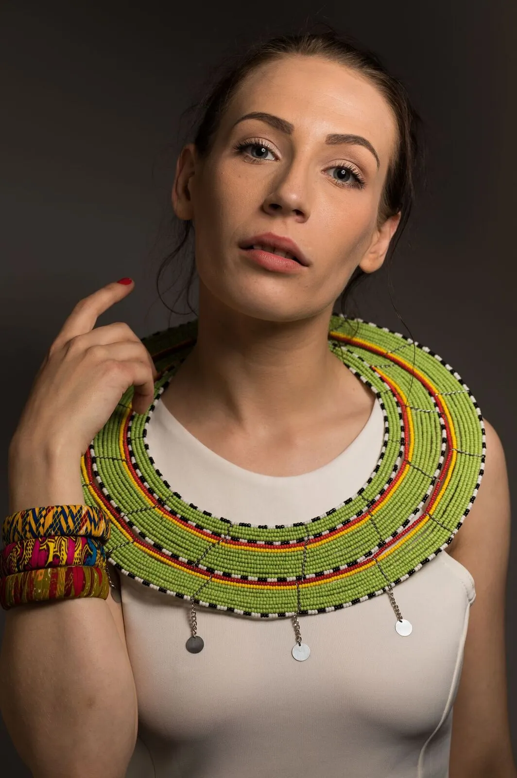 Maasai Disc Necklace - Various Sizes and Colours