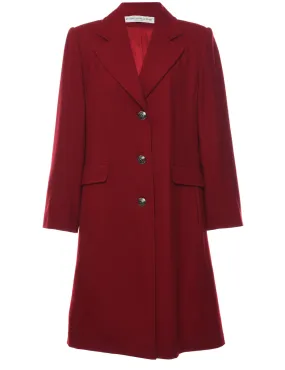Maroon Wool Coat - M