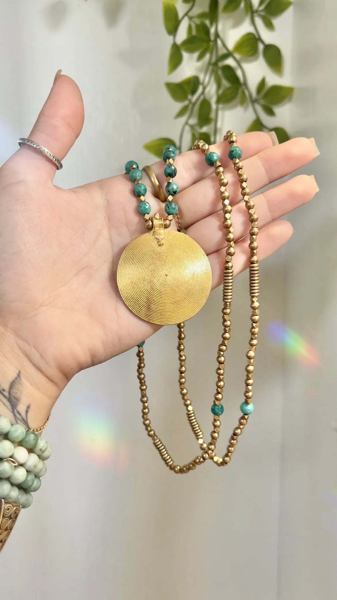 Medallion • Brass Necklace