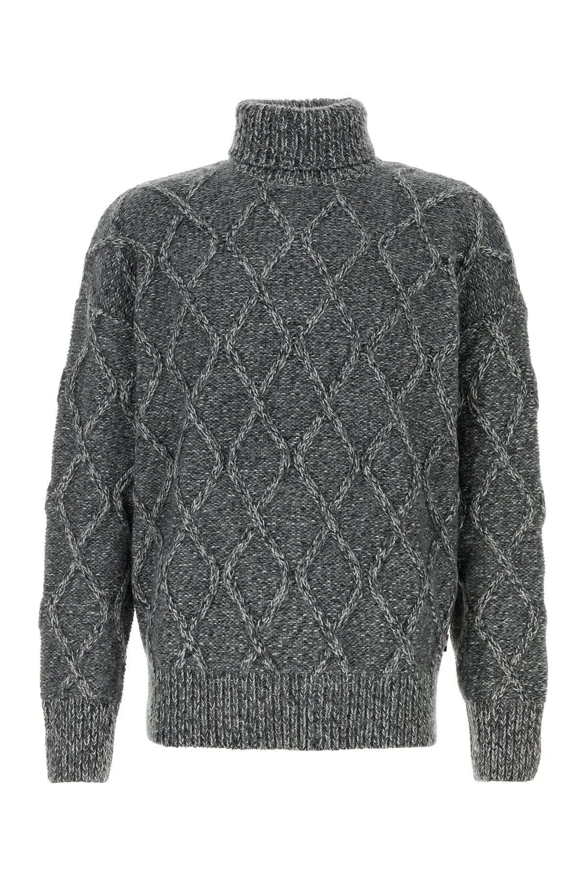 Melange grey nylon blend Estupendo sweater
