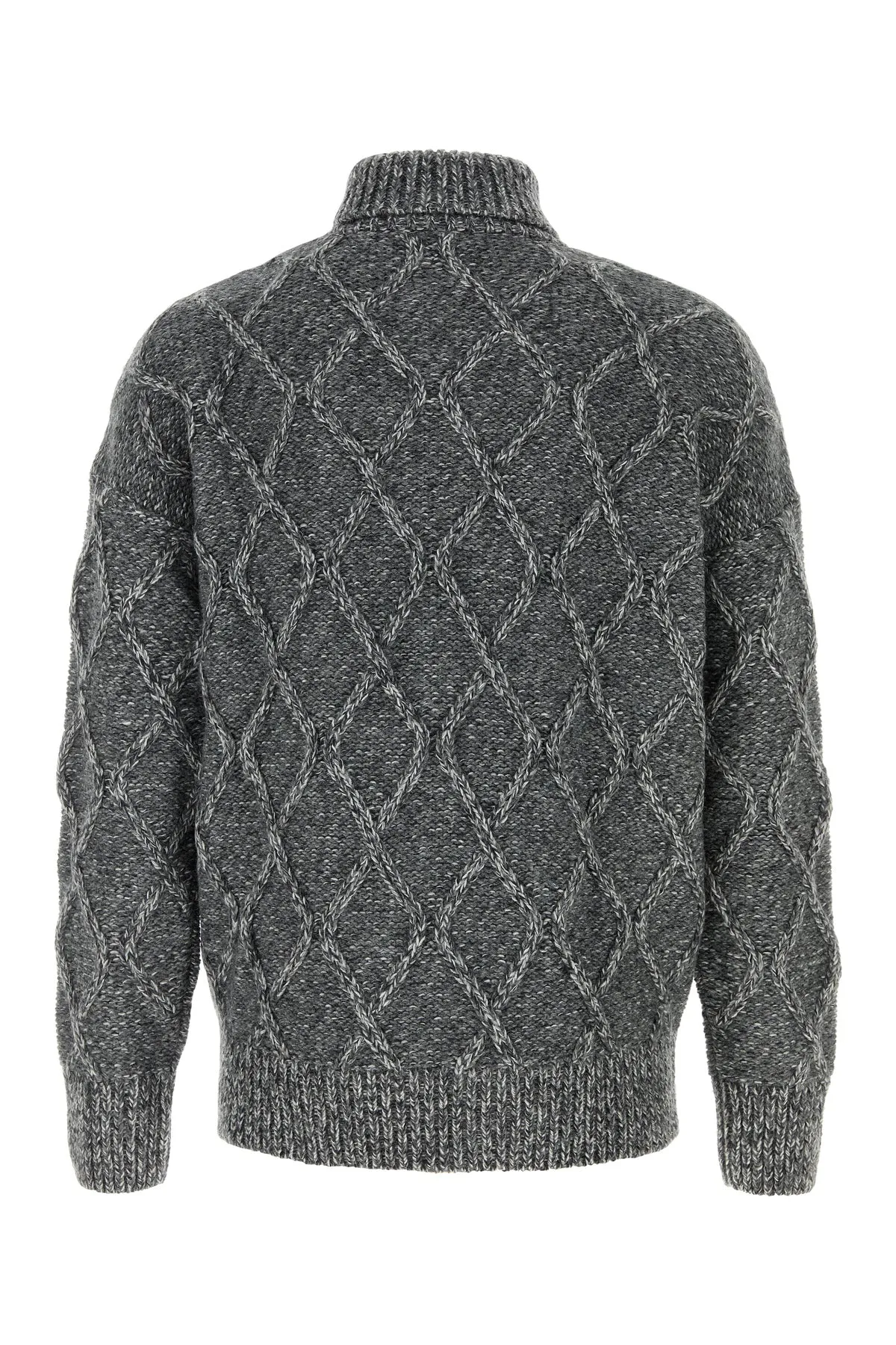 Melange grey nylon blend Estupendo sweater