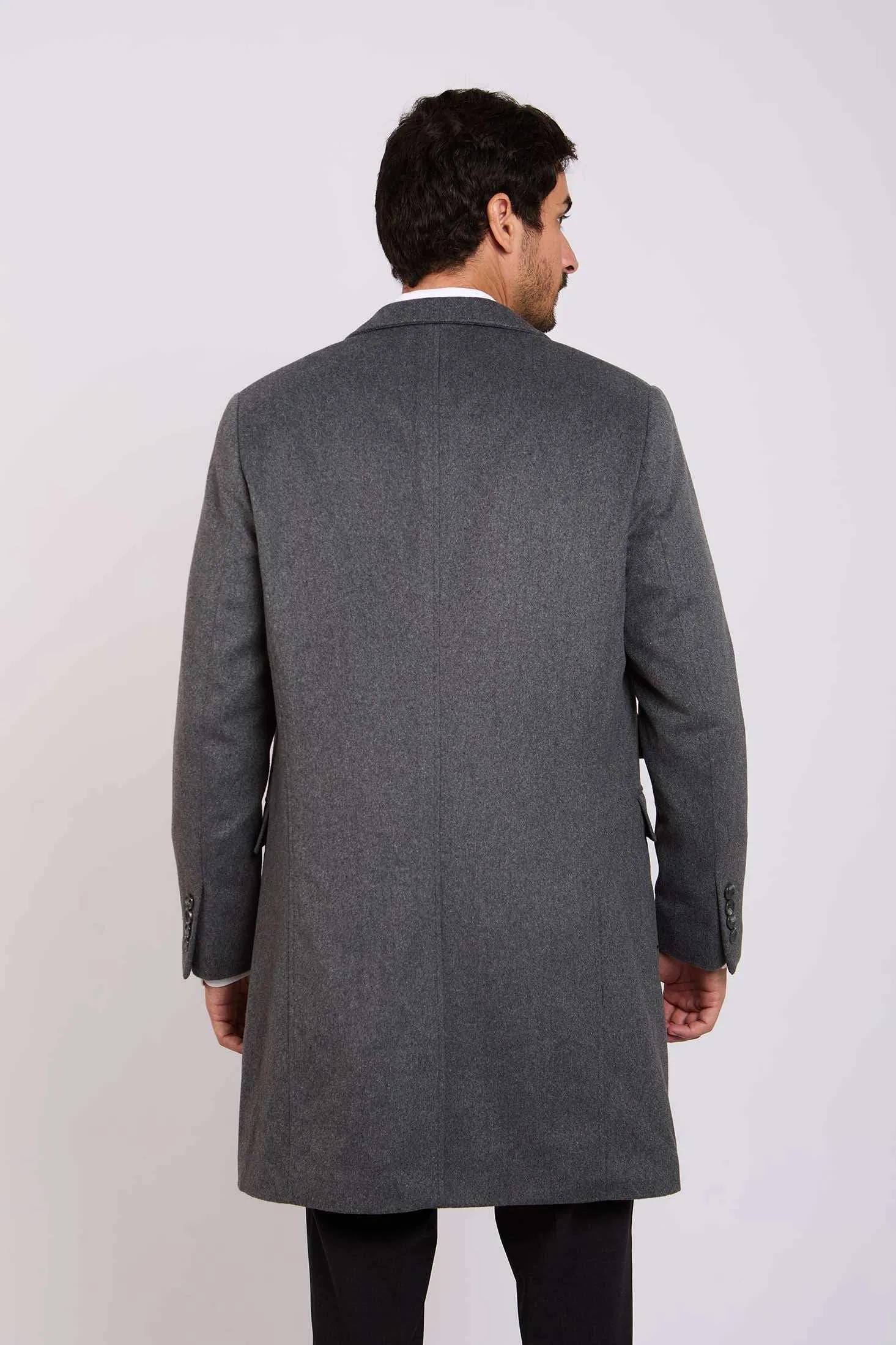 Men Regular Fit Coat - Dark Grey