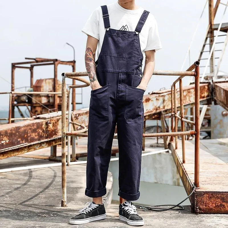 Men's Vintage Multi-Pocket Cargo Overalls 65658895Y
