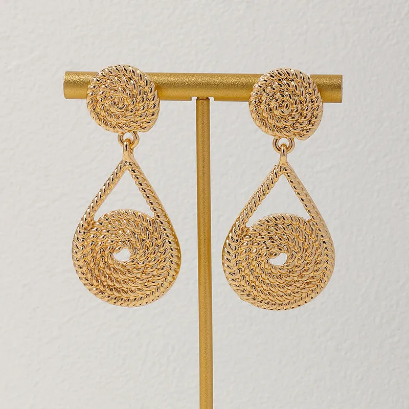 Metallic Thread Dangle Earrings - Vienna Verve Collection