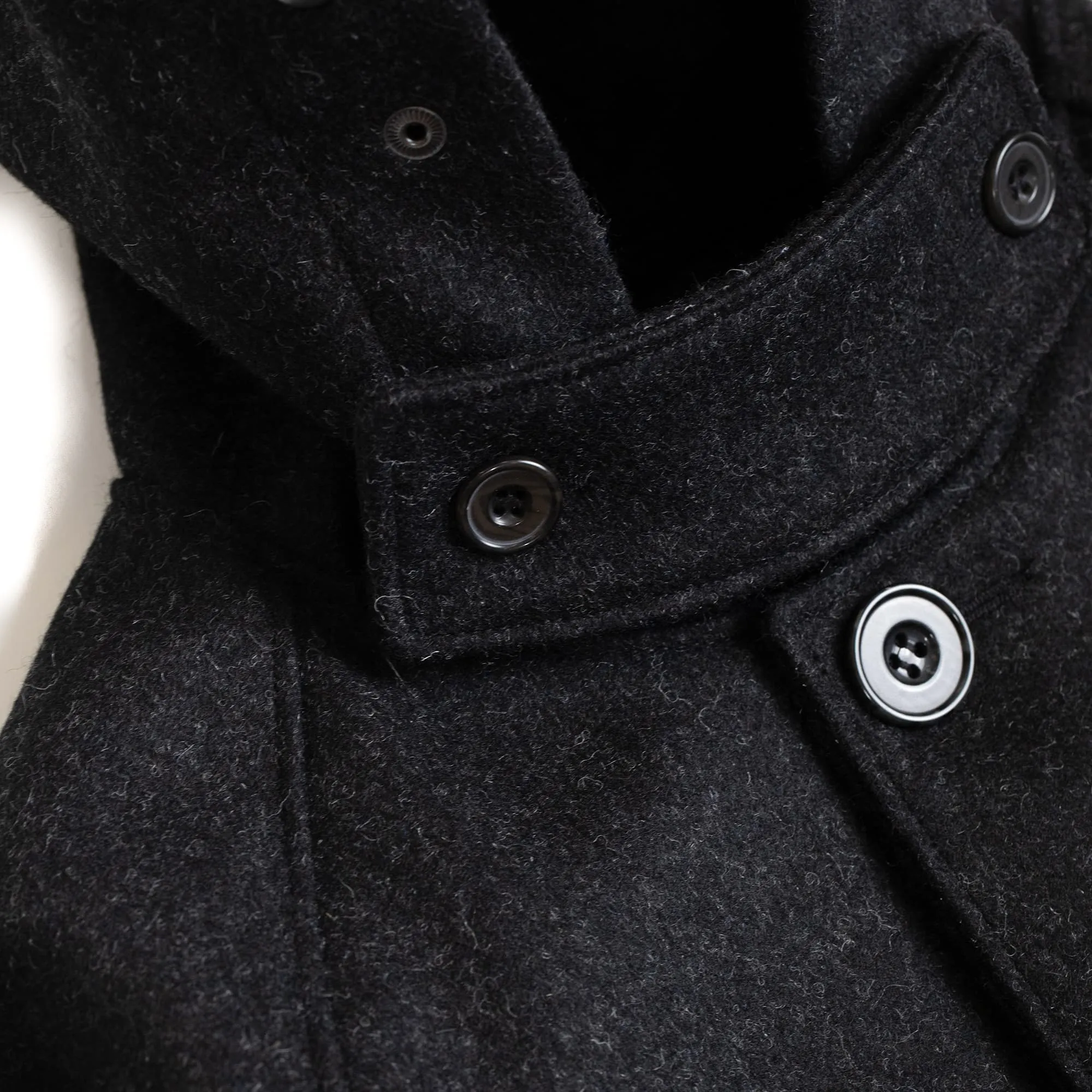 Mevi Coat - Wool Melton - Charcoal