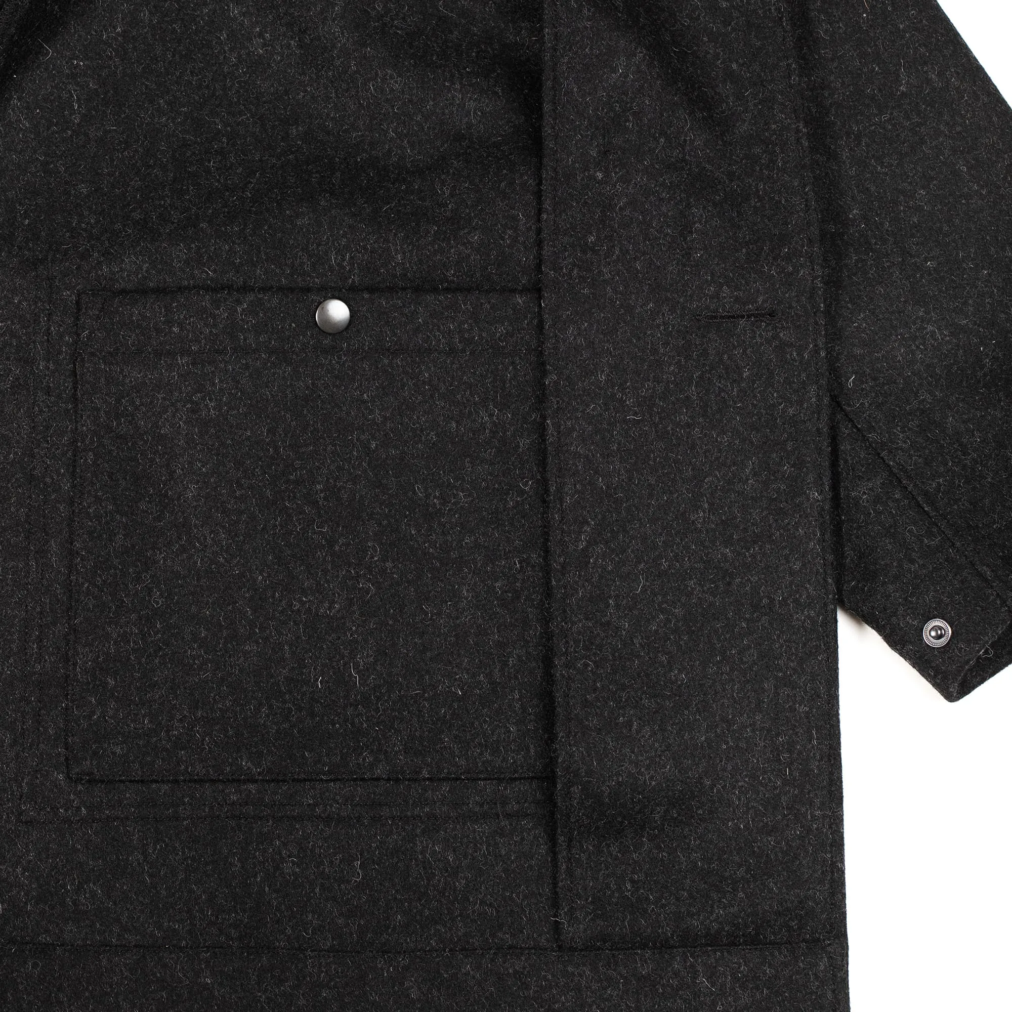 Mevi Coat - Wool Melton - Charcoal