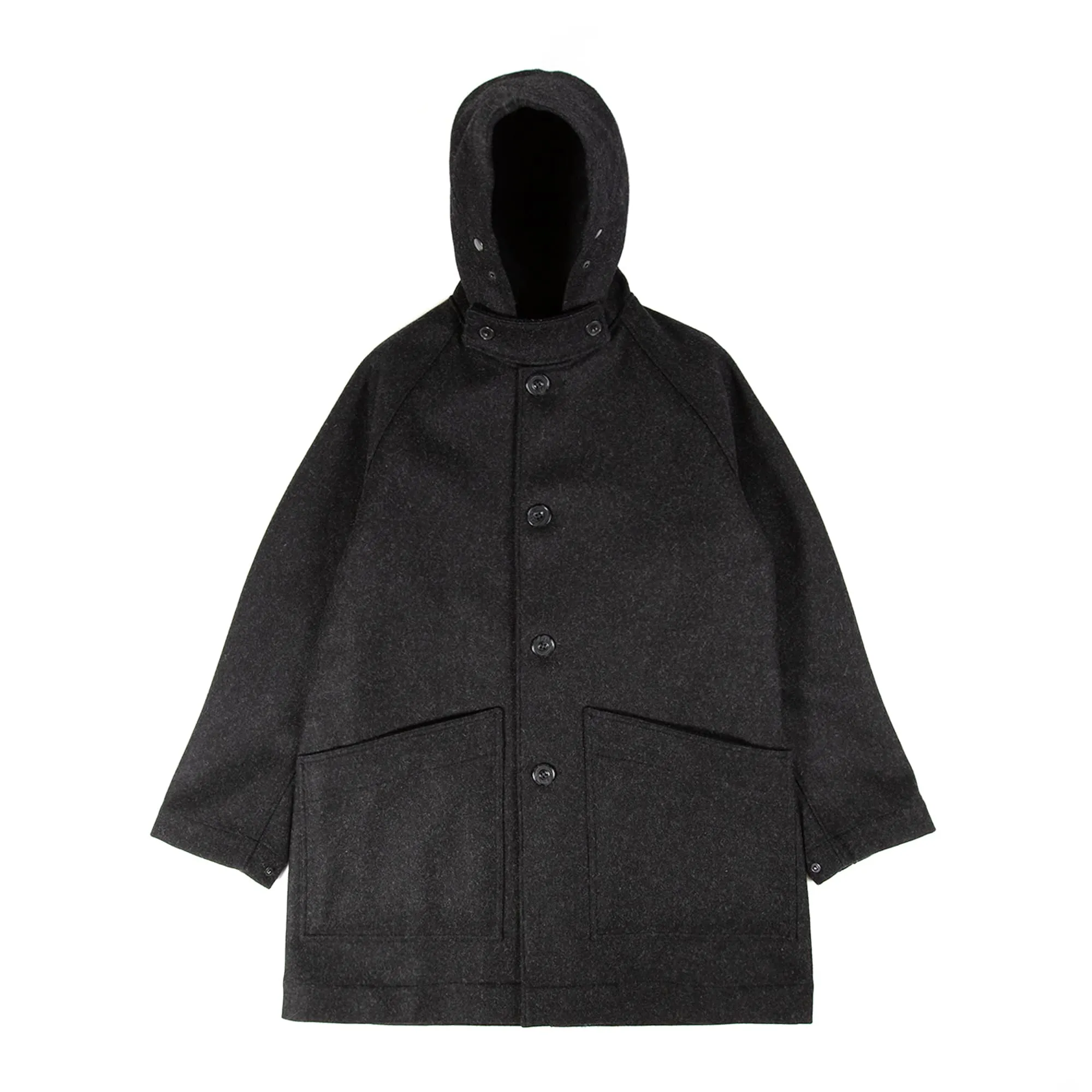 Mevi Coat - Wool Melton - Charcoal