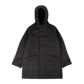 Mevi Coat - Wool Melton - Charcoal
