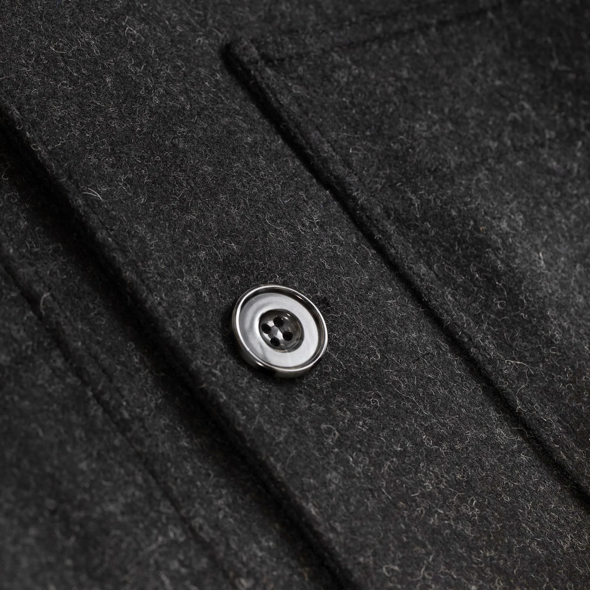Mevi Coat - Wool Melton - Charcoal