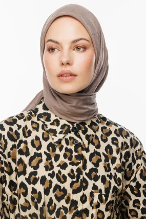 Mink Bamboo Jacquard Square Scarf