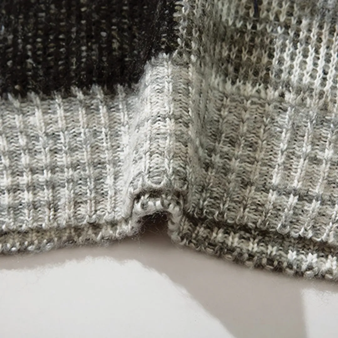 Mohair Color Block Sweater