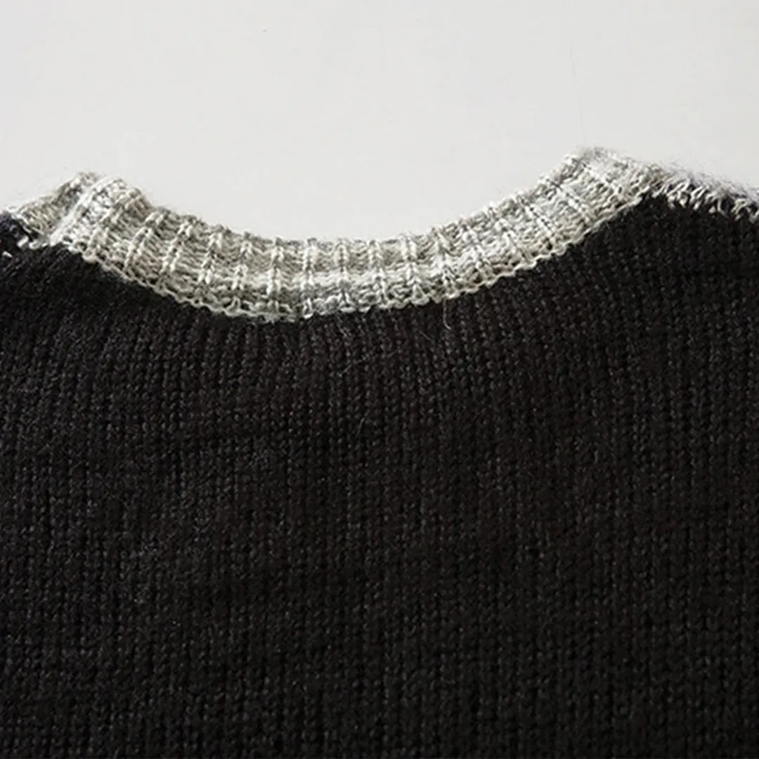 Mohair Color Block Sweater