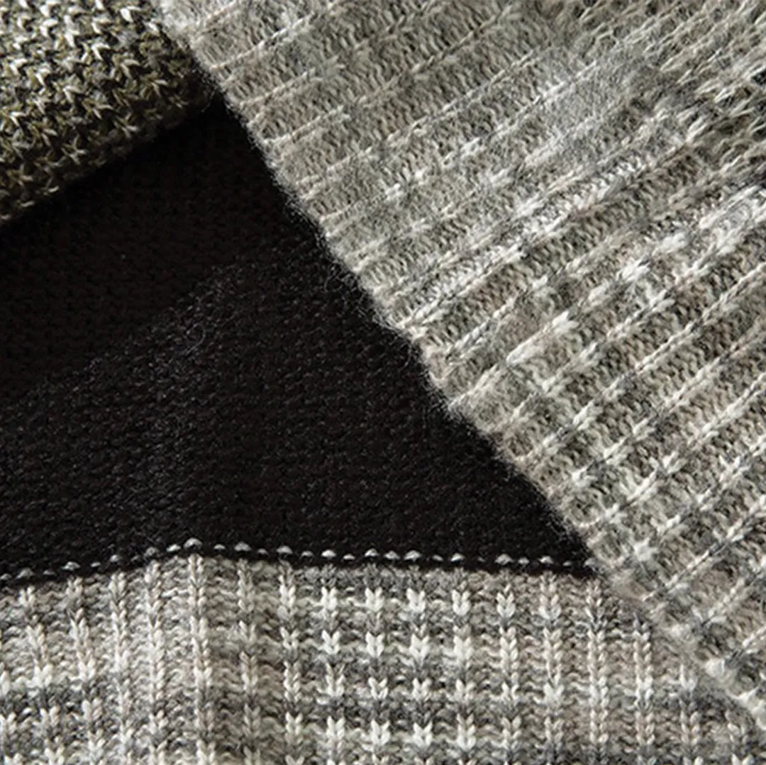 Mohair Color Block Sweater