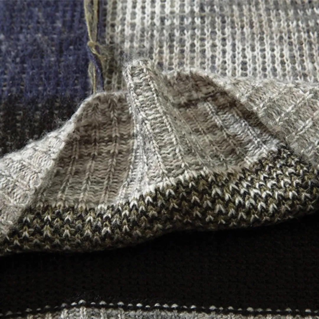Mohair Color Block Sweater