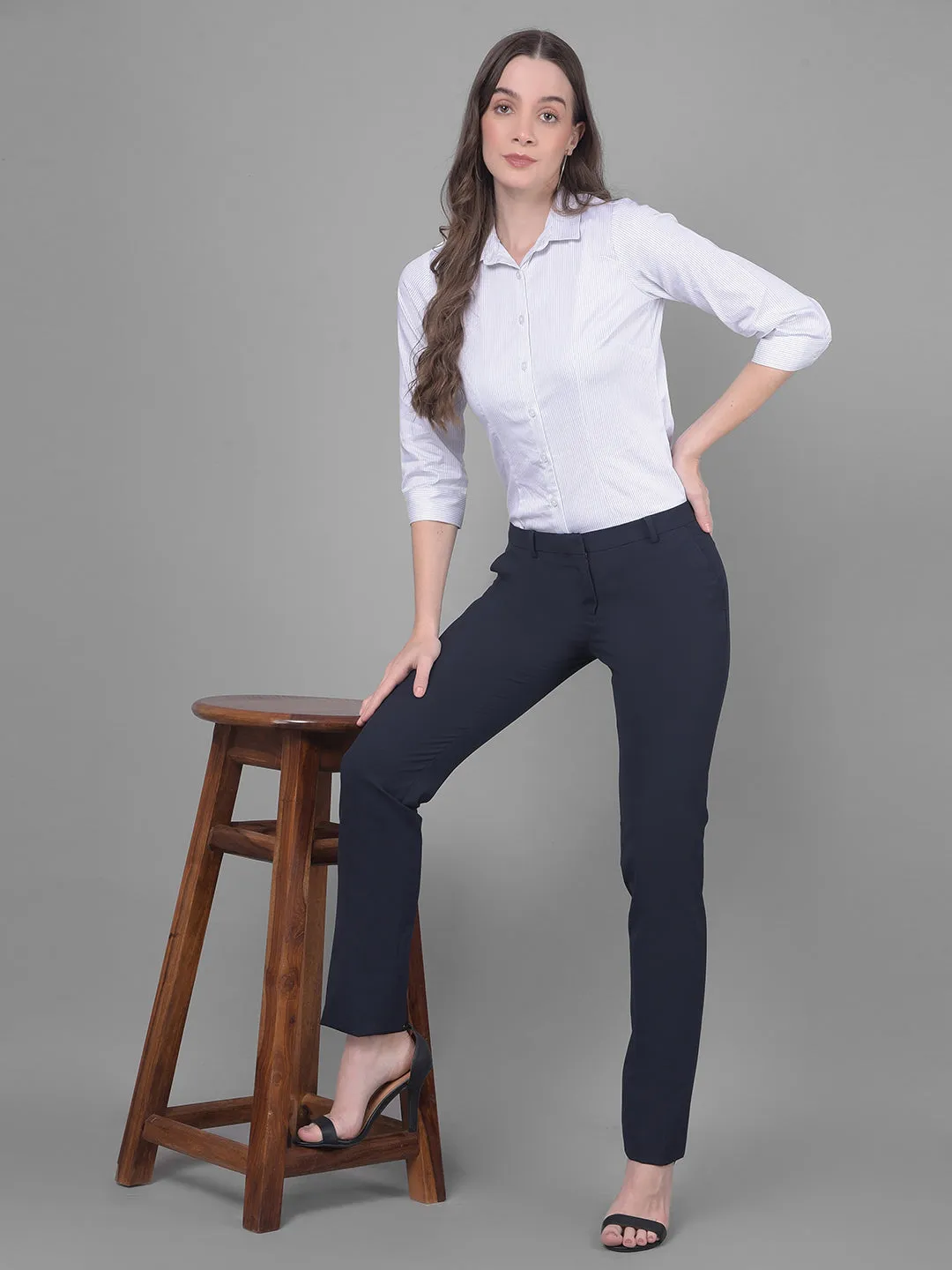 Navy Blue Chinos Trousers