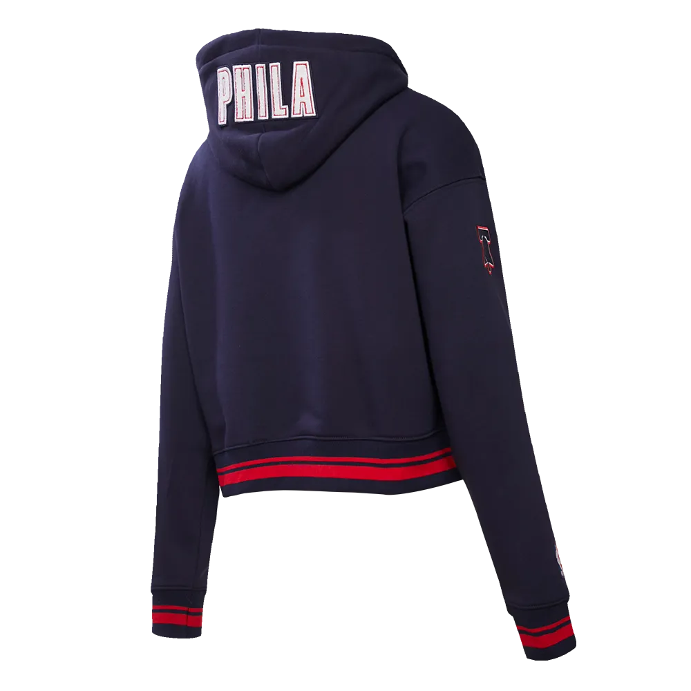 NBA PHILADELPHIA 76ERS CHEST CITY OF BROTHERLY LOVE MEN'S RIB CROPPED (MIDNIGHT NAVY/RED/MIDNIGHT NAVY)