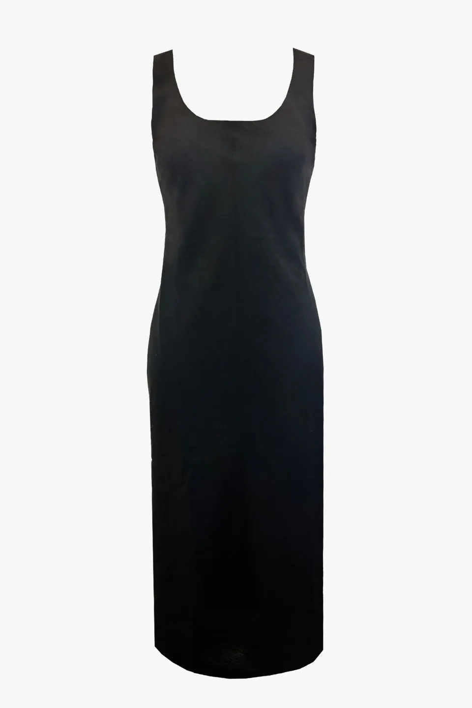 Nerve Black Sleeveless Scoop Neck Bias Maxi Dress