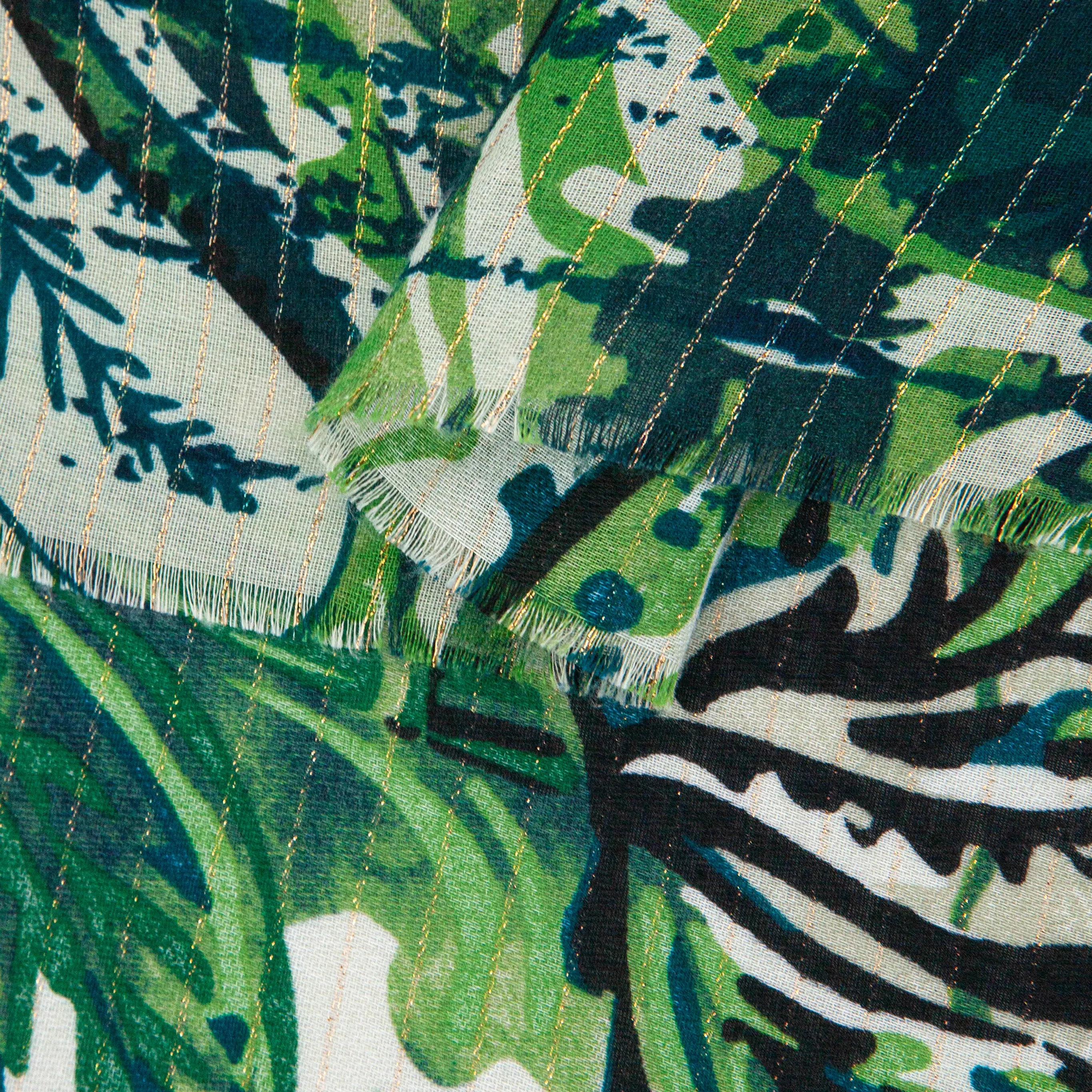 Neve Lightweight Scarf - Green, Marble