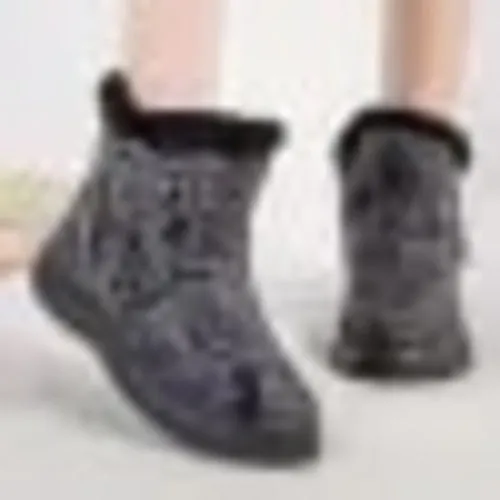 New Women Boots Fashion Alphabet Winter Shoes Women Waterproof Snow
