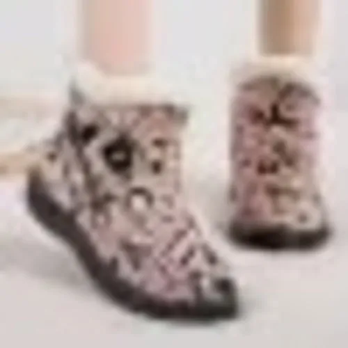 New Women Boots Fashion Alphabet Winter Shoes Women Waterproof Snow
