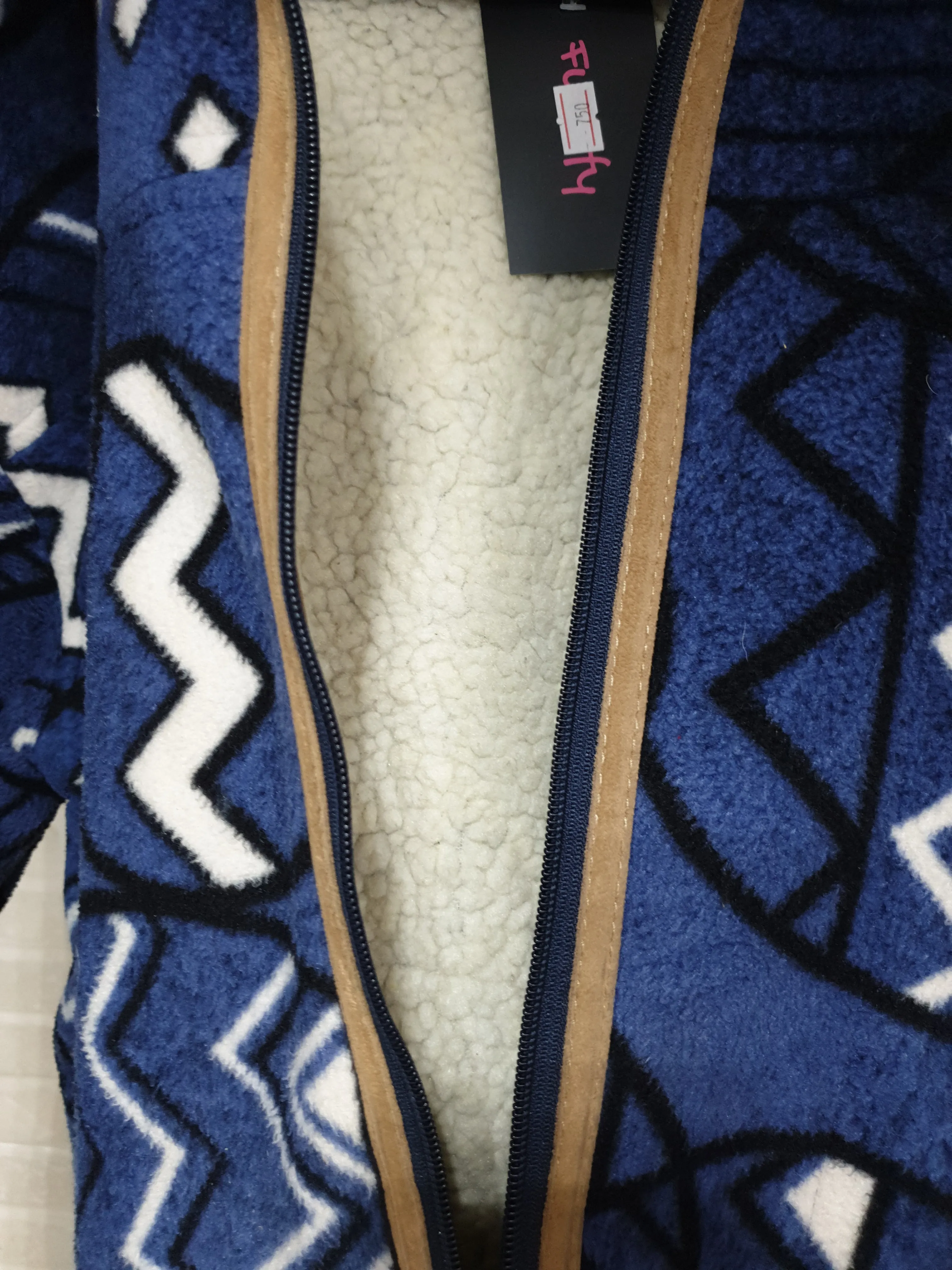 Patterned Fleece Jacket