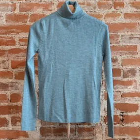 Pendleton Ribbed Merino Turtleneck in Atlantic Blue Heather