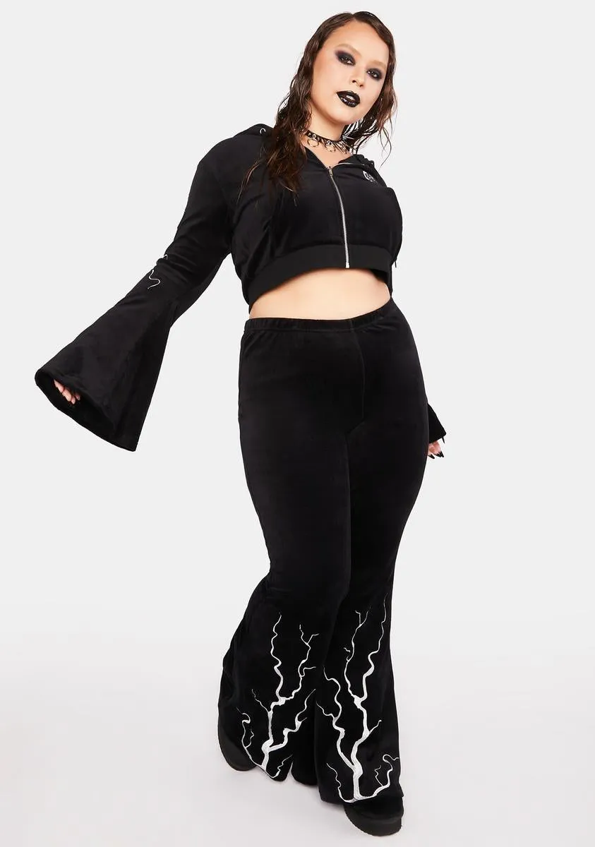 Plus Hidden In Darkness Velour Track Pants