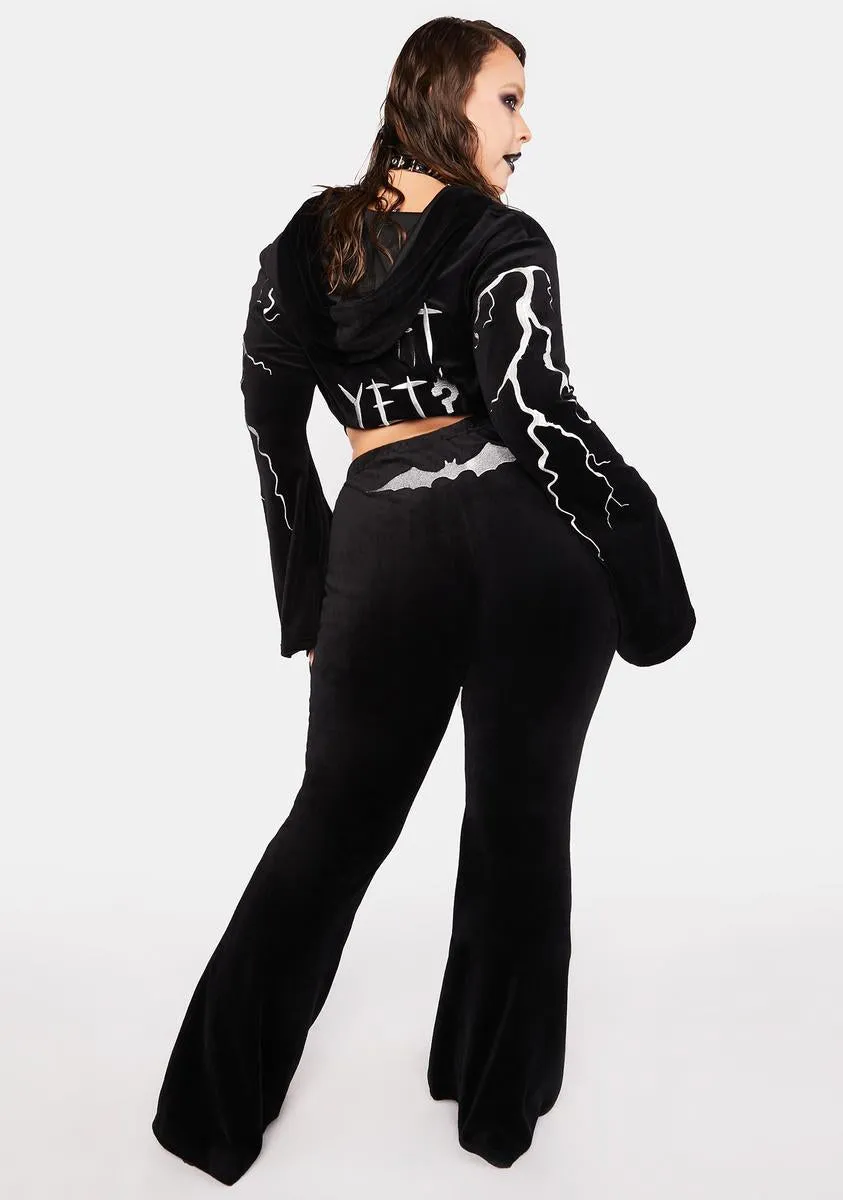 Plus Hidden In Darkness Velour Track Pants