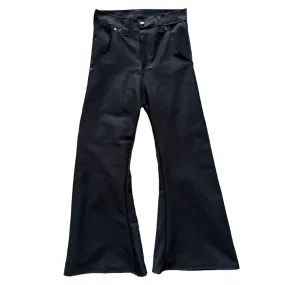 RAW Black Denim Flared Pants