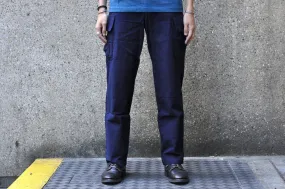 Samurai Natural Indigo Dyed Ripstop Jungle Fatigue Pants (Straight fit)