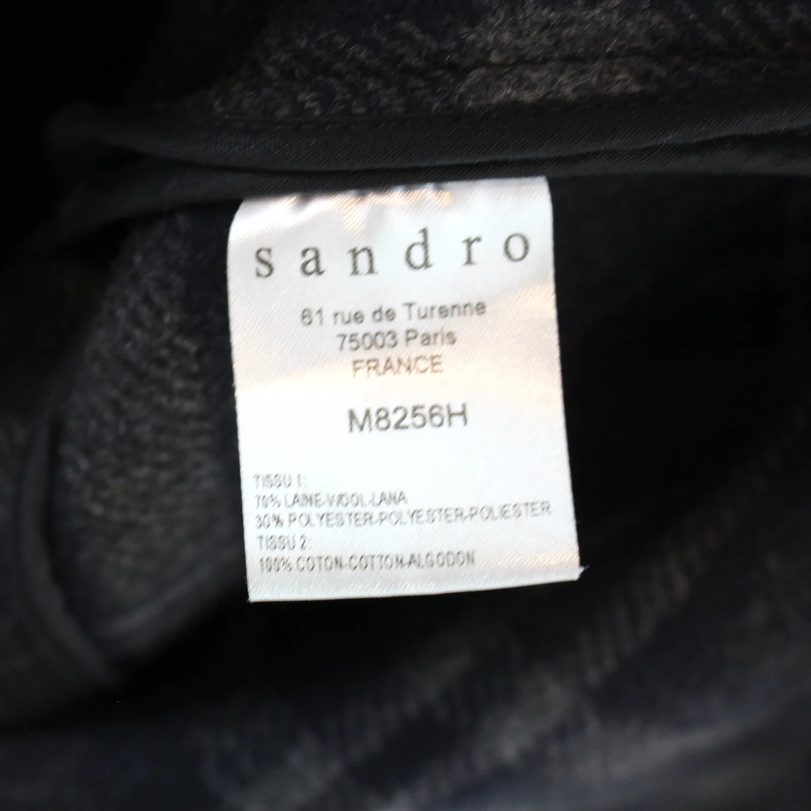 Sandro Leather Buckle Wool Jacket