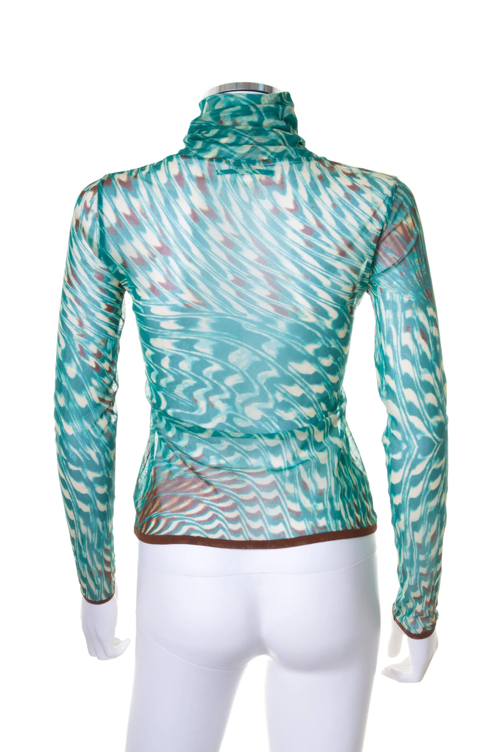 Sheer Mesh Turtleneck