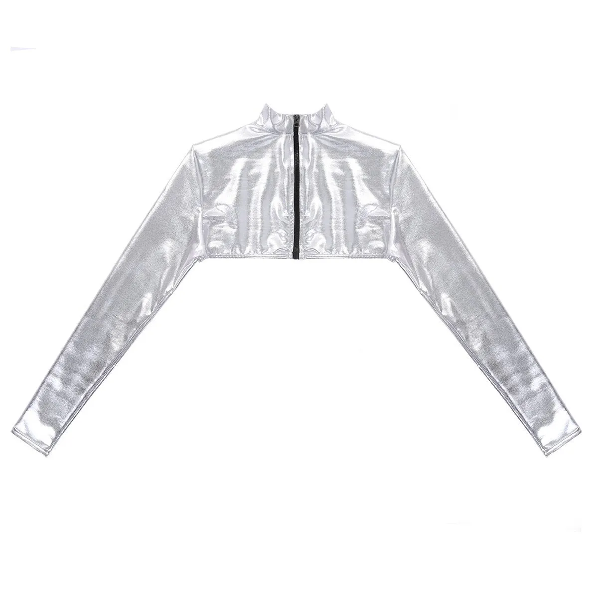 Shiny Metallic Crop Top