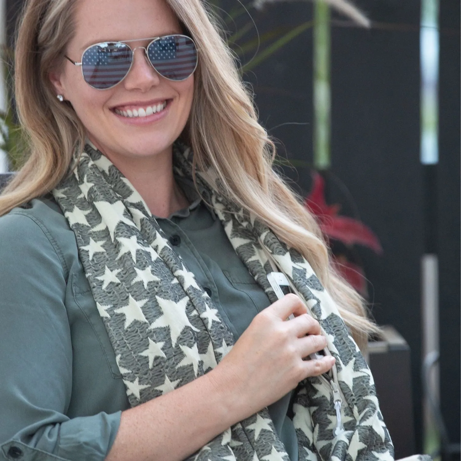 SHOLDIT® Lady Liberty Convertible Scarf with Pocket™