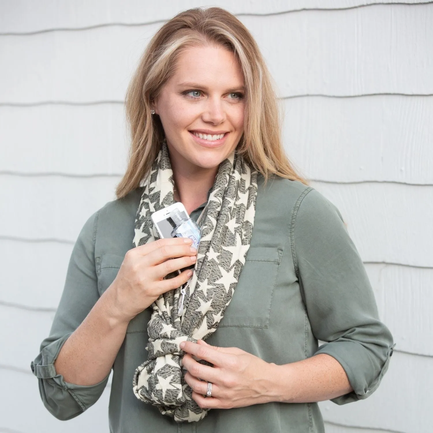 SHOLDIT® Lady Liberty Convertible Scarf with Pocket™