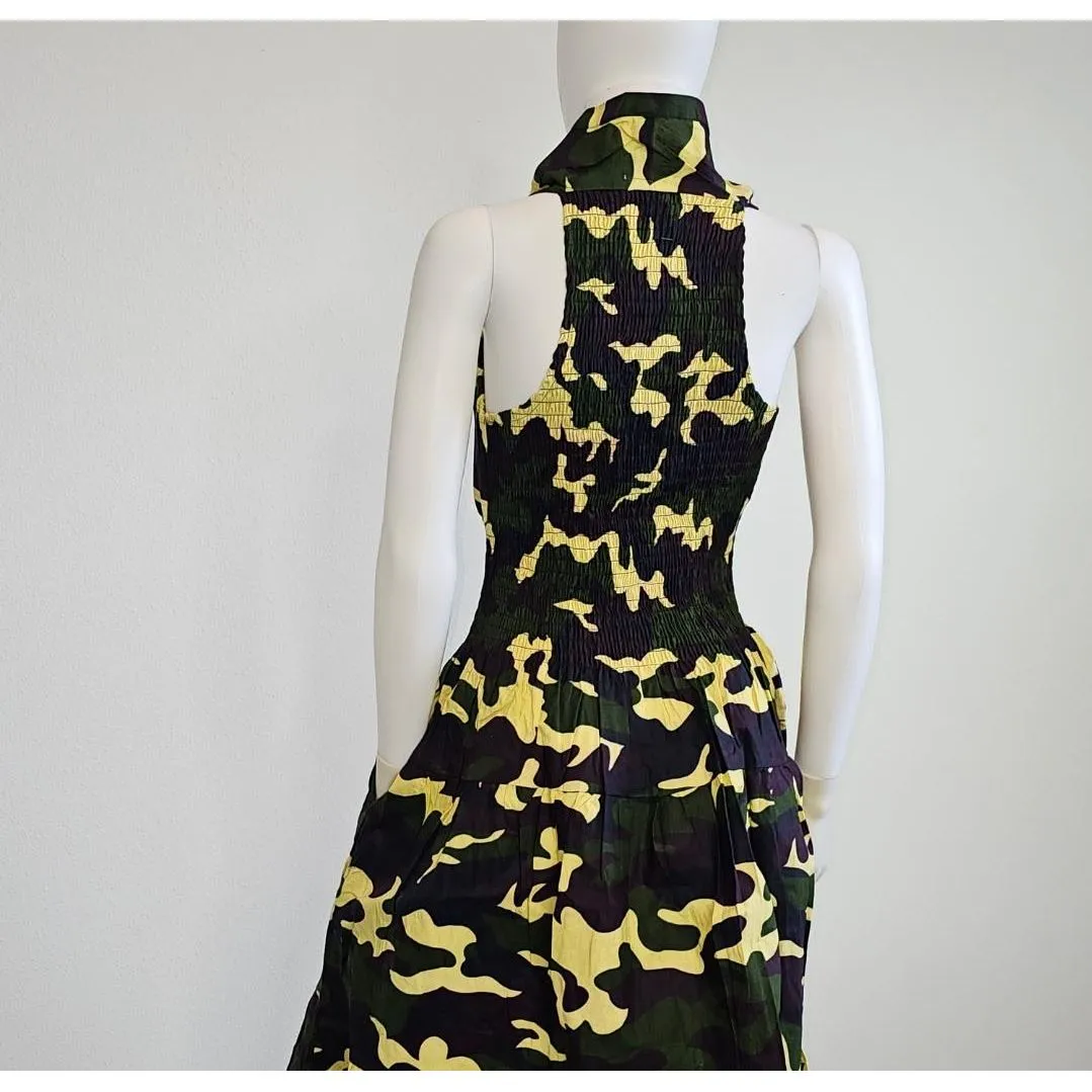 Sleeveless Smocked Maxi Sun Dress