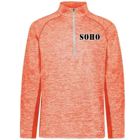 SOHO - Electrify Coolcore 1.2 Zip Pullover with SOHO (Stencil Font) - Orange