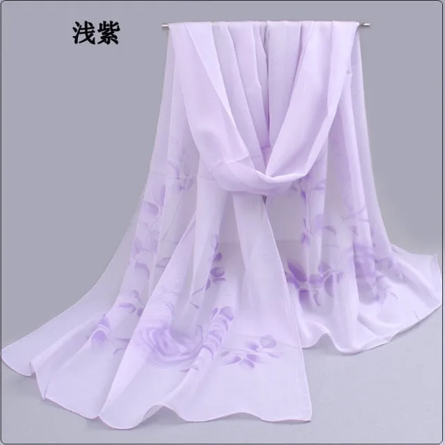 spring and summer women scarf new pashmina shawl printed cape silk chiffon Polyester tippet muffler 60*160cm