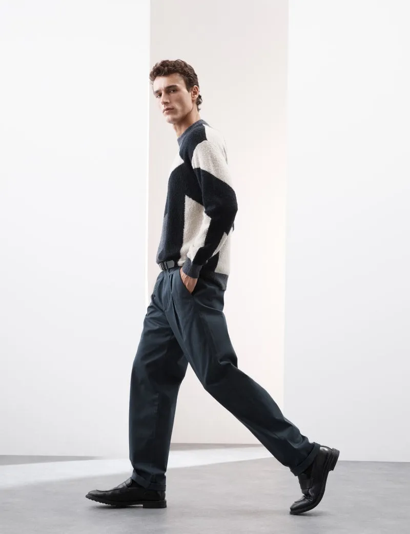 Tapered Fit Twin Pleat Chinos