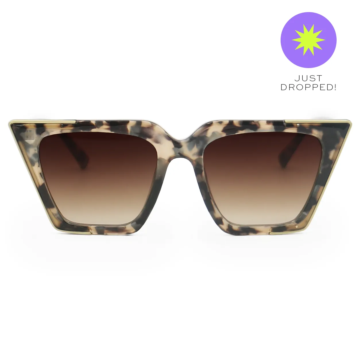 The CEO - Black Faded Black Lens Cateye Sunglasses