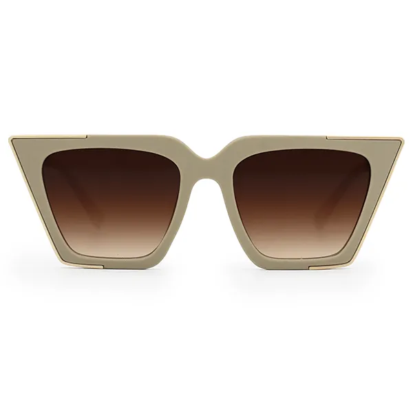The CEO - Black Faded Black Lens Cateye Sunglasses