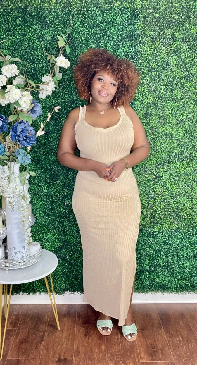 The JULIA Ribbed Maxi Dress