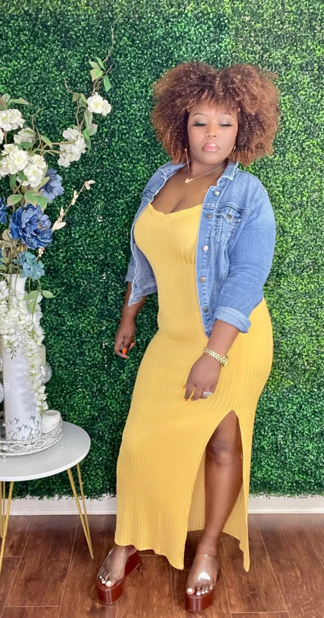 The JULIA Ribbed Maxi Dress