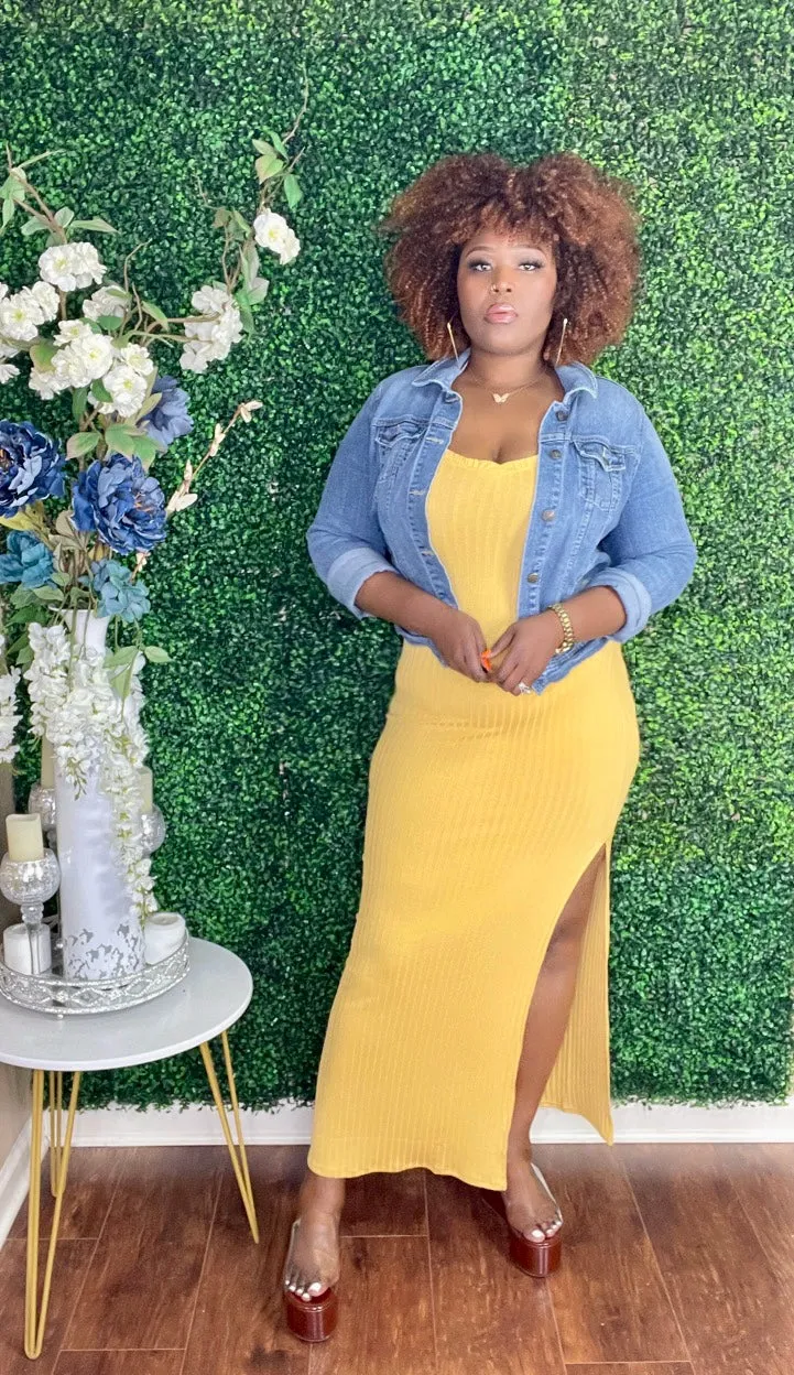 The JULIA Ribbed Maxi Dress