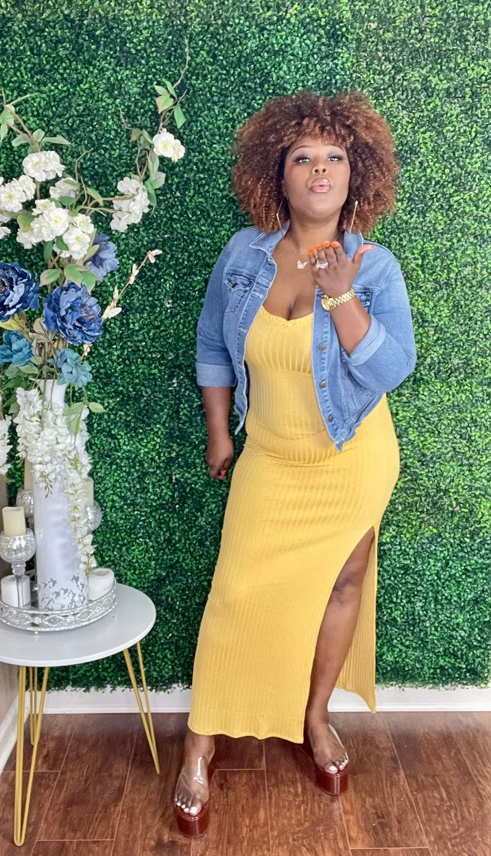 The JULIA Ribbed Maxi Dress